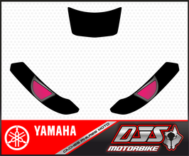 1 jeu de caches phares DJS pour Yamaha MT09 2024-2025 microperforés qui laissent passer la lumière - référence : yeux modèle 14-