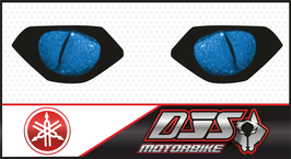 1 jeu de caches phares DJS pour YAMAHA MT 10 2022-2025 microperforés qui laissent passer la lumière - référence : yeux modèle 8-