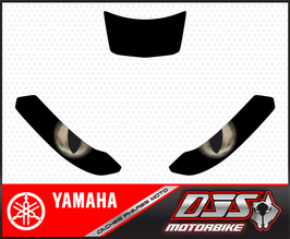 1 jeu de caches phares DJS pourYamaha MT09 2024-2025 microperforés qui laissent passer la lumière - référence : yeux modèle 12-