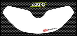 kit 1 cache phare microperforé DJS pour Suzuki TL1000R / TL 1000 R (1998-2003)- réf 003 - fond blanc logo rouge et noir