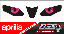 1 jeu de caches phares DJS pour  Aprilia RSV4 2009-2013 microperforés qui laissent passer la lumière - référence : yeux modèle 7-