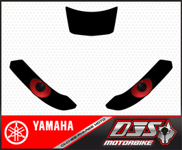 1 jeu de caches phares DJS pour Yamaha MT09 2024-2025 microperforés qui laissent passer la lumière - référence : yeux modèle 11-