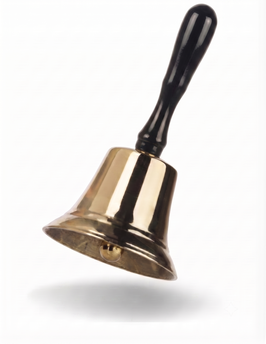 Tischglocke mit Holzgriff (poliert)
