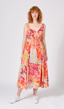 HIMALAYA - Midi Kleid aus pastel Patchwork