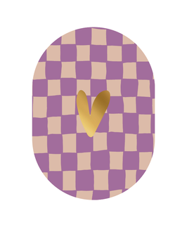Kaart - hart symbool paars