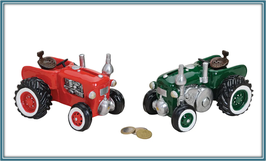 Sparkasse Traktor rot & grün