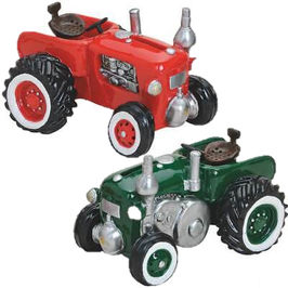 Sparkasse Traktor rot & grün