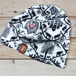 Beanie Scherenschnitt weiss Gr. 54