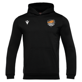 MACRON Banjo Hero Hoodie schwarz mit kleinem Dragons Logo und Wunschname
