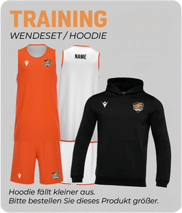 Dragons Rhöndorf PAKET 3 - TRAINING (Wendeset, Hoodie)