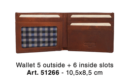 51266 Portemonnaie 5 Aussen- und 6 Innenkarten-Fächer