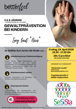 Workshop für Vorschüler/Erstklässler 5&6 Jahre: Gewaltprävention bei Kindern