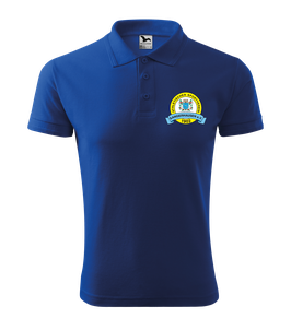 Pique Poloshirt Herren, Nordic Walking, royal blau