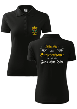 Poloshirt Damen, schwarz (Emseloher Burschenfrauen)