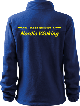 Damen Fleecejacke, Nordic Walking, royal blau