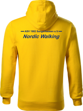 Hoodie Herren, Nordic Walking, gelb