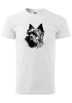 T-Shirt weiß, Yorkshire Terrier