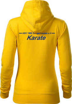 Hoodie Damen, Karate, gelb