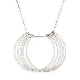 Sterling Silver Layered Circle Necklace