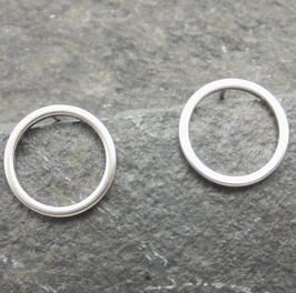 Silver Circle Studs