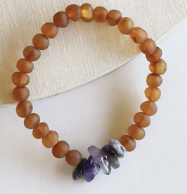 Stretchy Raw Amber Bracelets