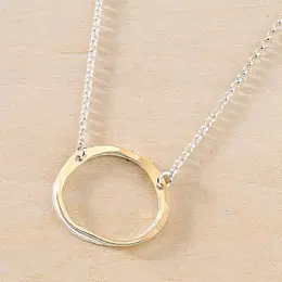 Sterling Silver Circle Necklace