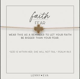 Gold Faith over Fear Necklace