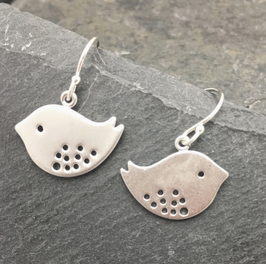 Silver Bird Earrings