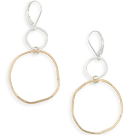 Uplift Golden Organic Circle Earrings