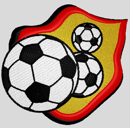 Motiv "Fußbälle mit Flagge"