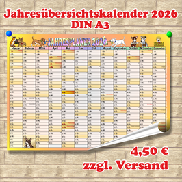 Jahresübersichtskalender 2026