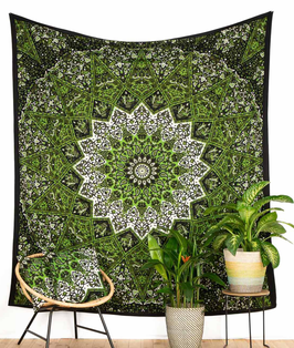 indisches Dekotuch "Sternen Mandala"