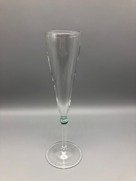 CHAMPAGNE GLASS WITH TURQUOISE SPOT