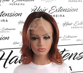 Perruque lace frontal blond moyen cuivré
