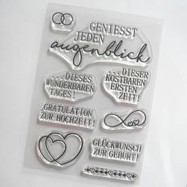 Stempelset "Genießt jeden Augenblick"