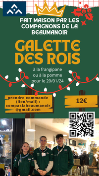 Galette des rois maison des "COMPAINS PERDUS"