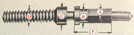 DCN 1046 Aufzugwelle (Winding Stem) 6 1/2 ´´´ Lanco / Langendorf 9 Vaco - NOS (New old Stock)