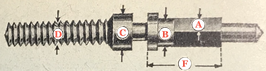 DCN 1871 Aufzugwelle (Winding Stem) 13 ´´´ Roskopf - Patent 35 - NOS (New old Stock)