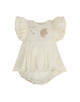 Romper suit with cape  ( off white )