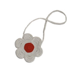 Flower Crochet Bag - Milky white