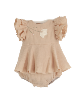 Romper suit with cape  ( pink )