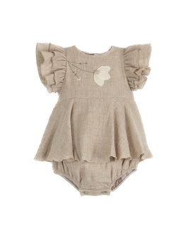 Romper suit with cape  ( sand )