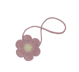 Flower Crochet Bag - Dusty Pink