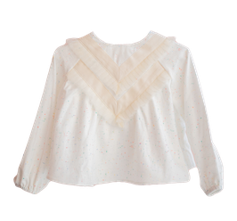 WILLOW TULLE TIERED BLOUSE  ( OPAL MIX )