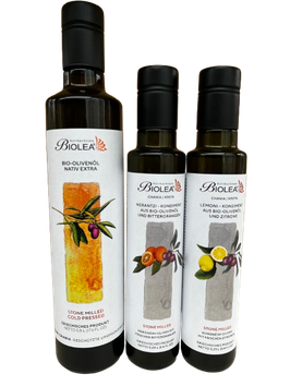 Spar-Set BIOLEA Olivenöl steingemahlen und kaltgepresst, Kolymbari-Kreta