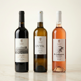 3×750 ml Wein-Trio – Agia Triada (Kreta) | Cabernet Sauvignon, DyTikó Romeiko & Rosé