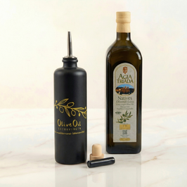 1 L Agia Triada Olivenöl Extra Nativ mit 500ml Keramikflasche (leer)