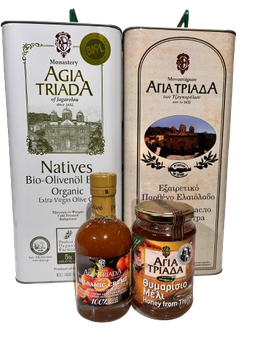 Kloster Agia Triada Kreta – Sparpaket Bestseller | Extra Natives BIO Olivenöl & Kloster Spezialitäten