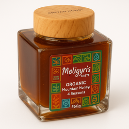 Meligyris – Premium Bio-Honig der vier Jahreszeiten- Kreta, 550g
