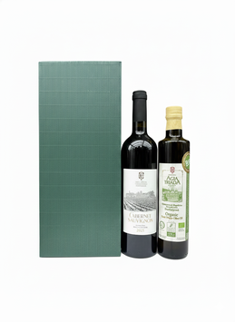 Gourmet Geschenkset: Cabernet Sauvignon Rotwein & Bio Olivenöl | Edle Präsentbox